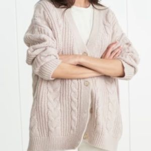 Jenni Kayne Cable Cocoon Cardigan, Size S, Blush